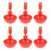 6pcs Chicken Water Cups Automatic Chicken Water Feeder Poultry Waterer Kit Spring Clamp Type for