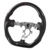 Volante per Nissan 370Z 2008-2020, Volante in Fibra di Carbonio a Forma di D con Fondo Piatto, Impugnatura in Pelle con Texture Antiscivolo e Cuciture Precise,
