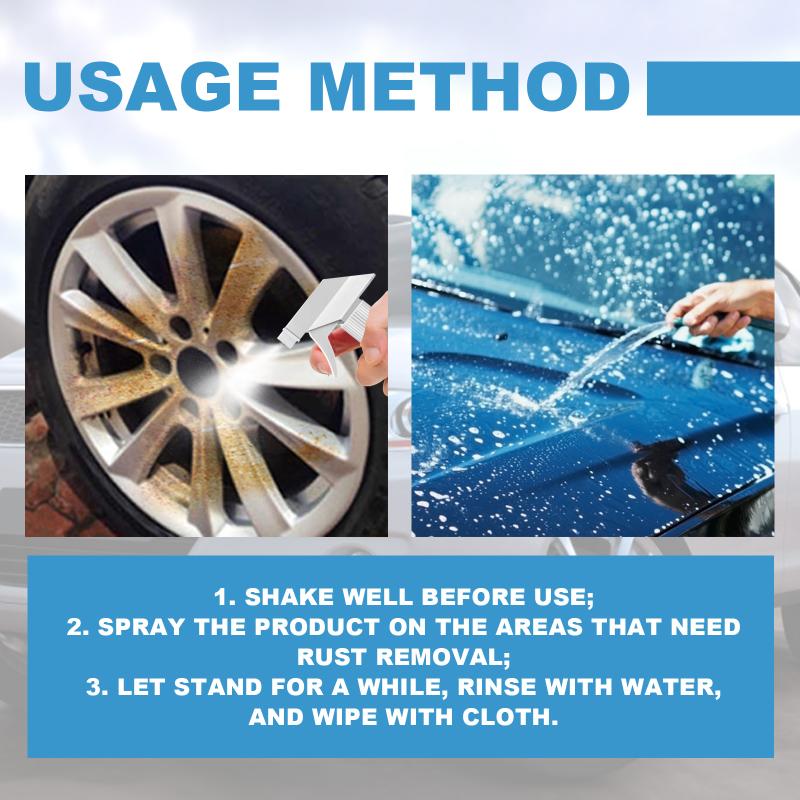 All Purpose Car Paint Iron Powder Remover Rust Dust Cleaning Agent Surfaces Easy Application for Regular Vehicle Care