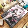 Sabrina Carpenter Fan Art Brugerdefineret Navn Tæppe til Stue Soveværelse Hjem Sofa Dekoration Børns Leg Skridsikker Gulvmåtte