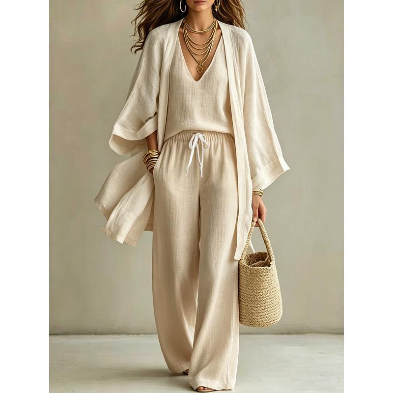 MGHR Women's Fashion Casual 3/4 Sleeves V Neck Pants Suits
