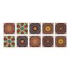 10-Pack European Style Floral Tile Wall Stickers for Living Room and Bathroom - Self-Adhesive PVC Crystal Film