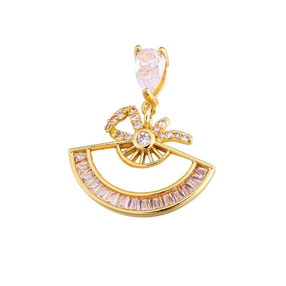 Gold Zirconia Pendant In Various Styles - Fashionable DIY Jewelry Accessory