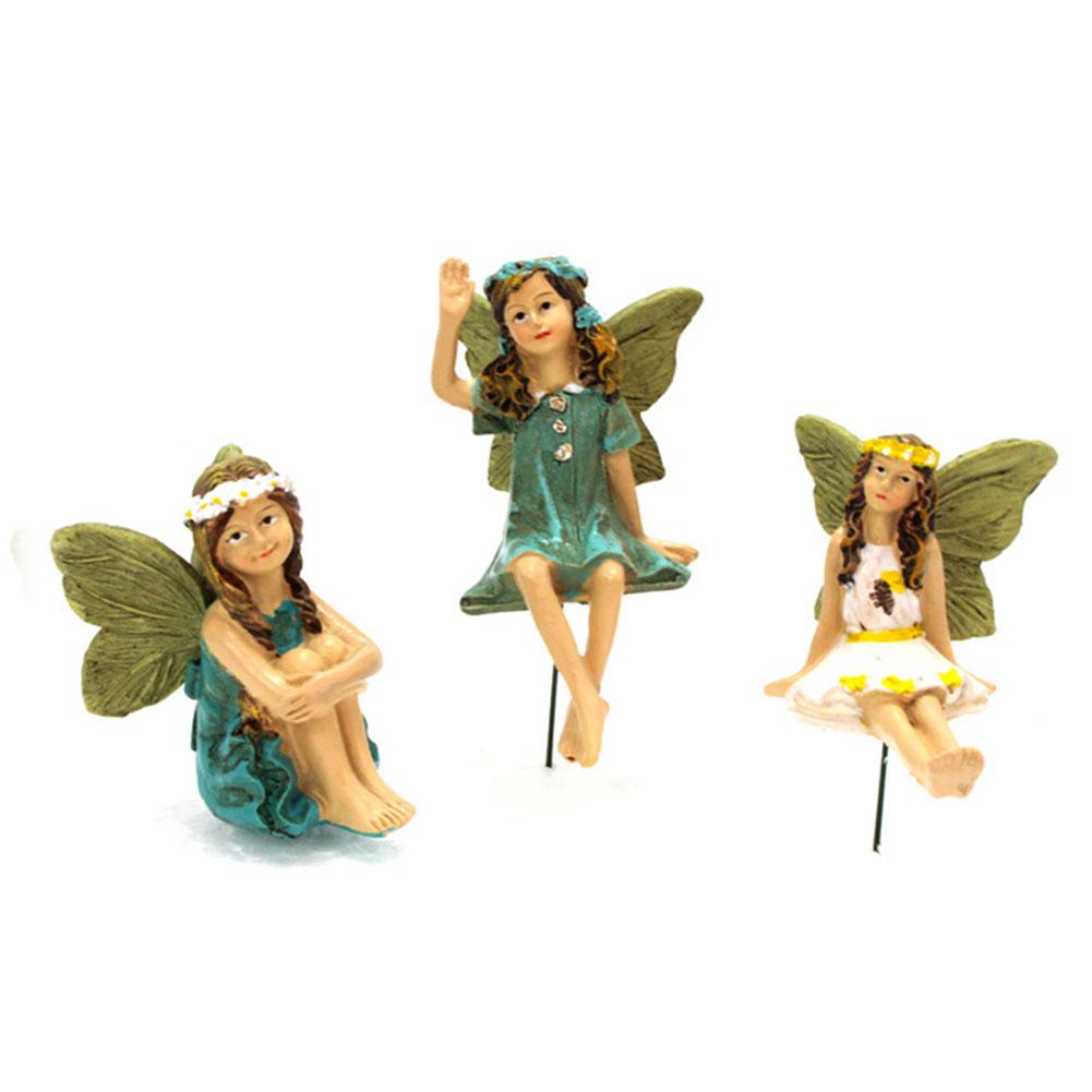 Mini Fairy Miniature Resin Elf Set Garden Micro Landscape Angel Statue DIY Decor