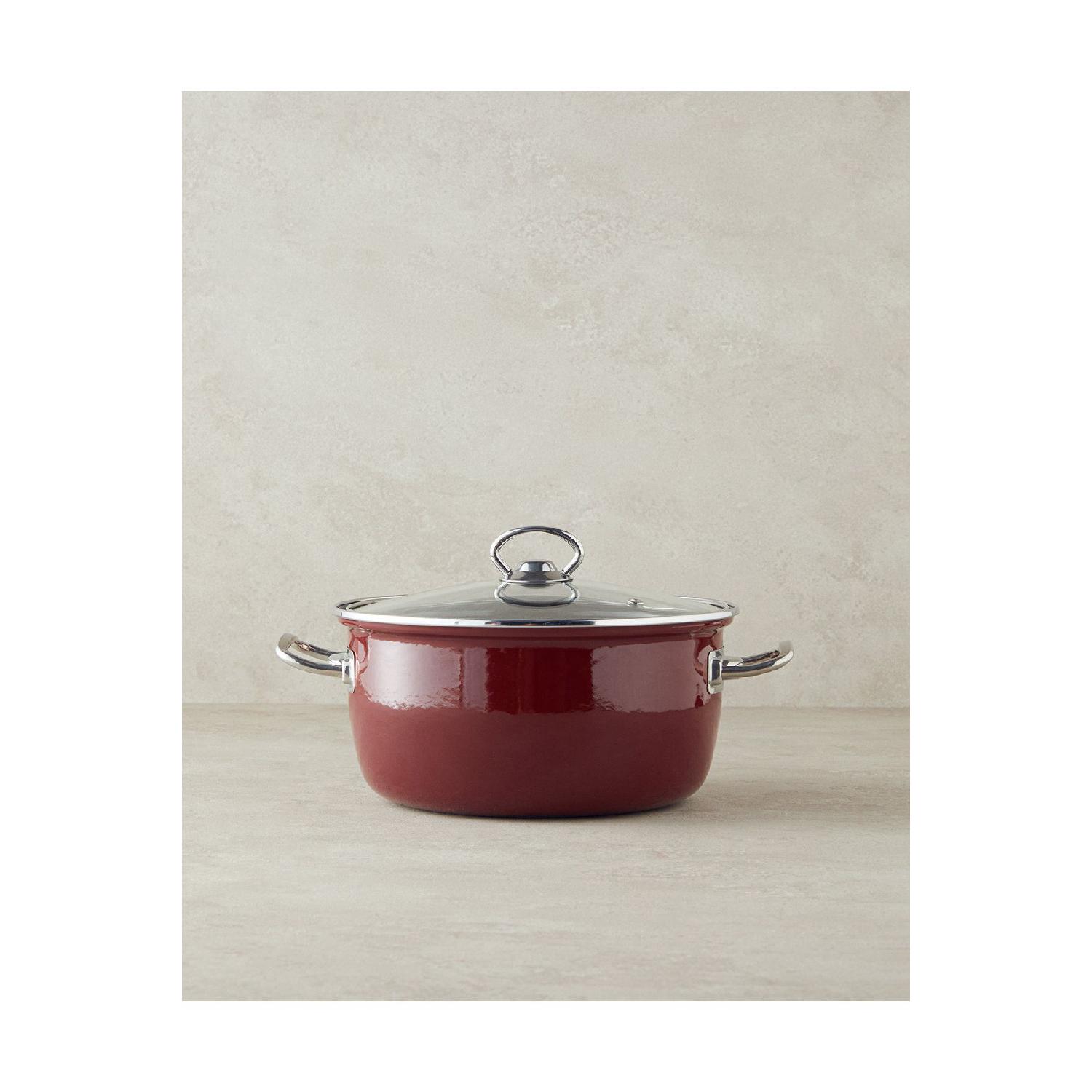 

Sartagi Enamel Frying Pouver Burgundy бордовий