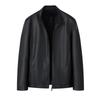 Shanshan Men's Warm PU Leather Business Casual Jacket