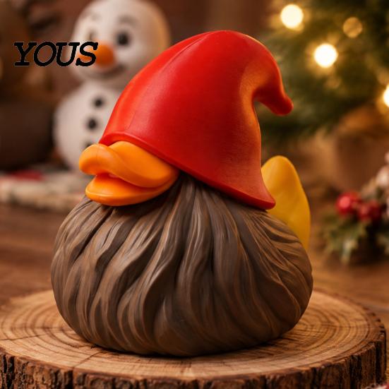 Gnome Olaf Reindeer Decor 3Pcs Christmas Duck Figurines, 3D Printed Winter Squad, Gnome, Unique Seasonal Collectibles & Snowman Mini