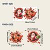 Creative Hole Christmas Santa Reindeer Bathroom Toilet Room Decoration Wall Sticker