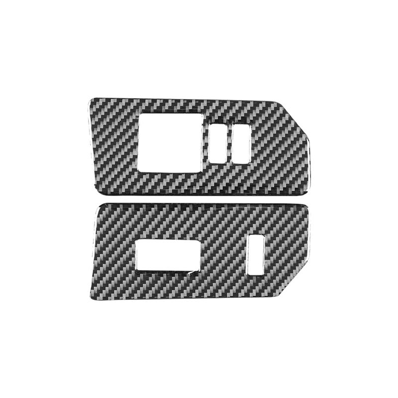 For Toyota FJ Cruiser 2007- Carbon Fiber Trim Cover Window Lift Switch Control Panel Accessories LHD Carbon Fiber Pattern