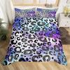 Bamboo Fiber Luxury Comforter Cover Gold Leopard Print Bedding Set Duvet Cover + Pillowcases 15 Colors Bed Spread Set Complete
