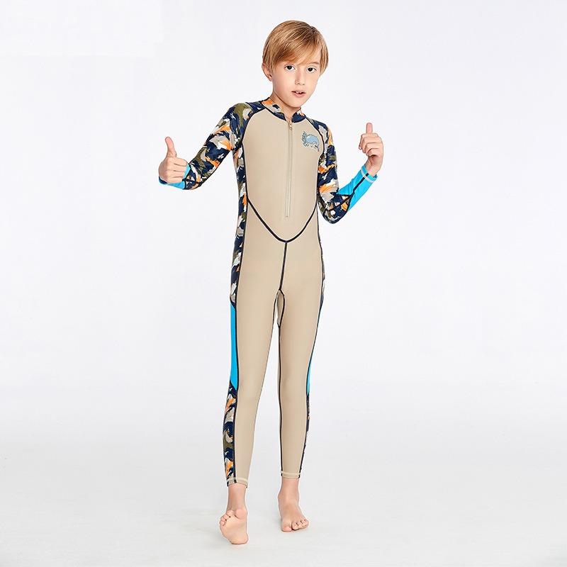 

Shark s New Children s Swimsuit+one-piece Long Sleeved Long Pants Sunscreen Swimsuit+training Snorkeling Surfing Jellyfish Suit L