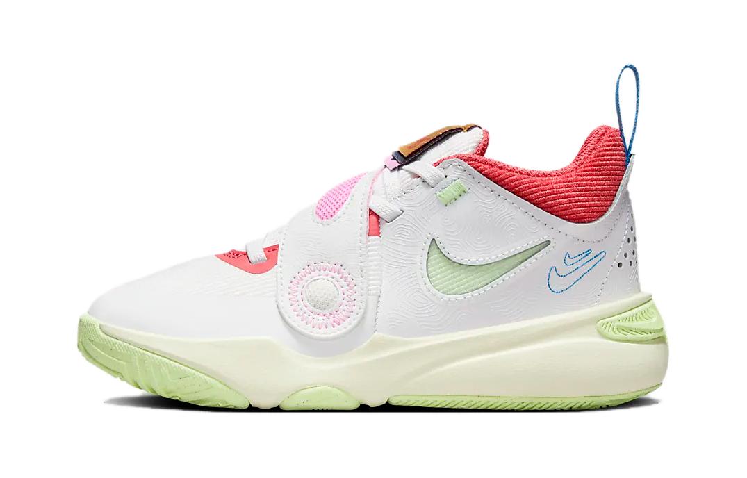 

Nike Team Hustle D11 PS Summit White Barely Volt FJ1393-100 35