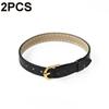 [JN] 2PCS Pet Collar DIY Accessories New Dollhouse 8mm PU Leather Bracelet For Slide Charms Wristband Women