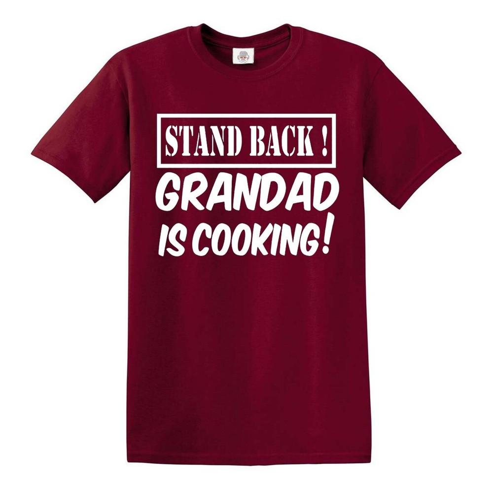Stand back grandad is cooking tshirt mens funny novelty fathers day bbq tee top