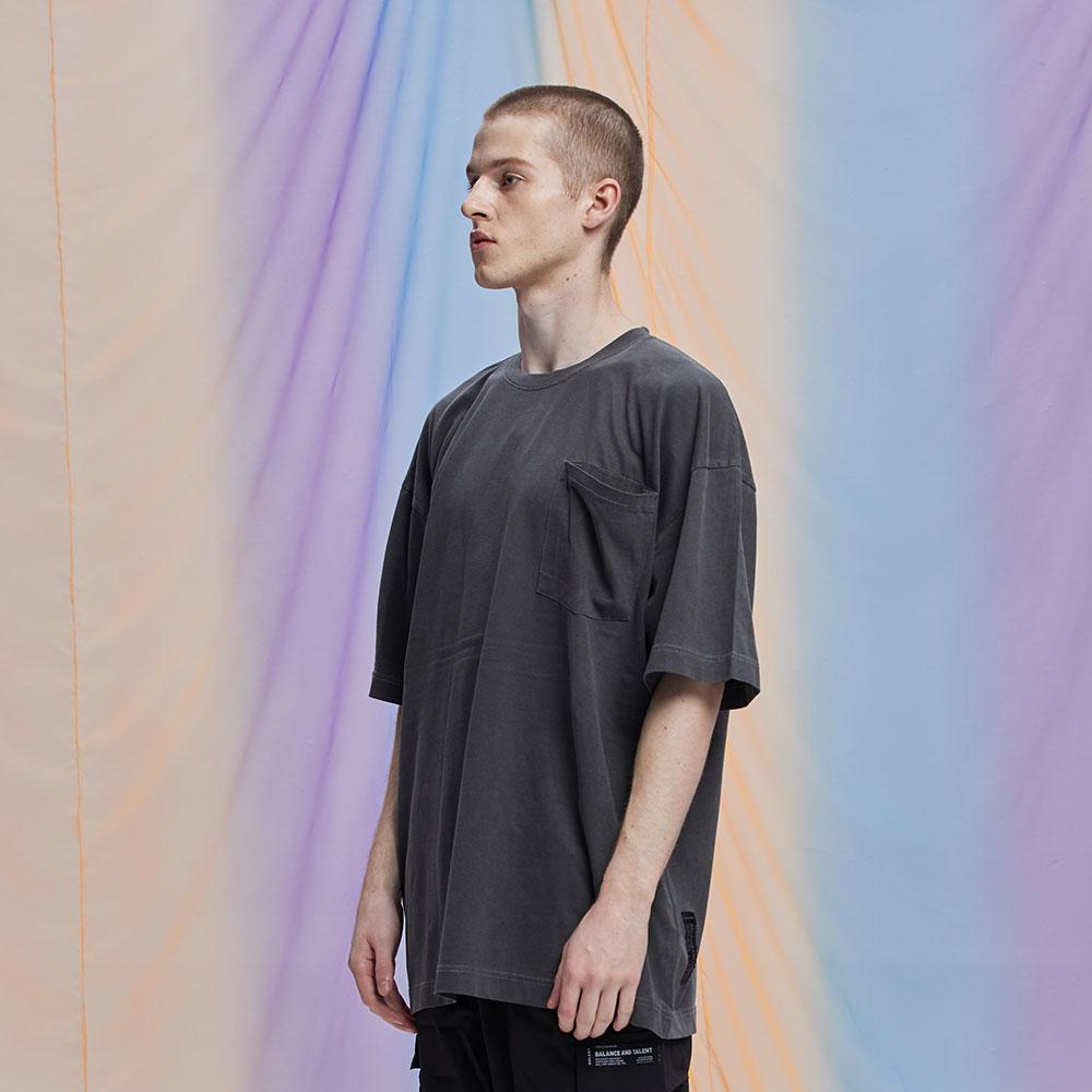 BALANT Pigment Mini Logo Pocket T-Shirt - Dark Gray