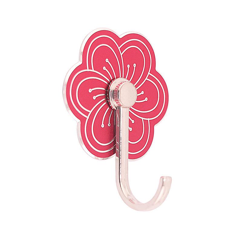 Aluminum Alloy Adhesive Towel Hook - Hole-Free, Plum Blossom Design for Bathroom, Kitchen, or Door. Nail-free Adhesive