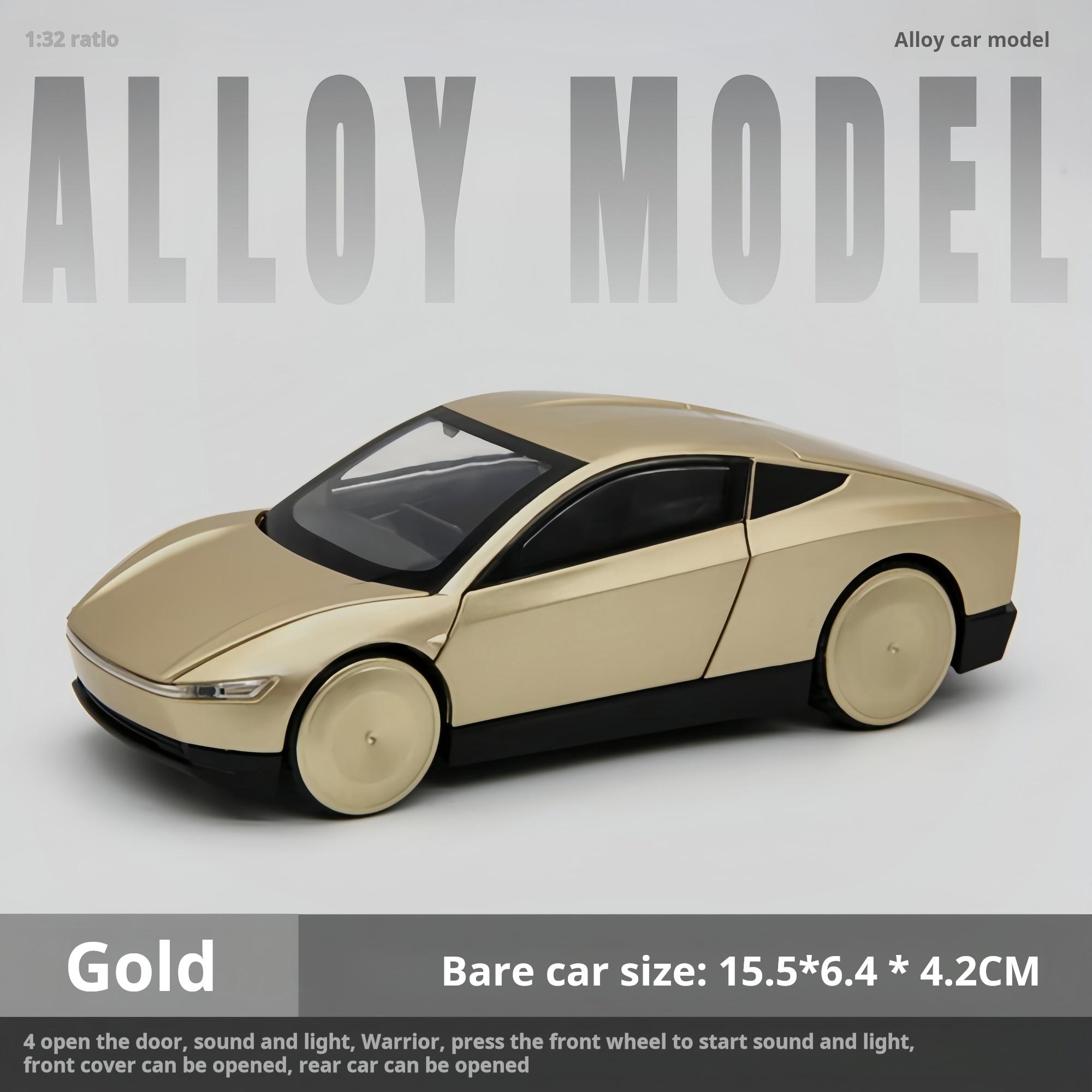 1:32 Tesla Robotaxi Пикап Модель из сплава Имитация Huili Модель автомобиля Мальчик Металлическая игрушечная машинка Украшение Подарок золотой