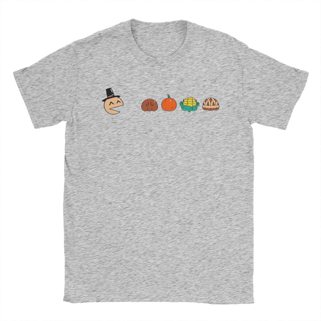 PACS Thanksgiving Day 100% Baumwolle T-Shirt für Herren Sommer Y2K Retro T-Shirts Bequeme Neuheits-Tees Übergroße Print-Kleidung