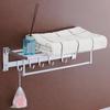 cmaos 50cm Space Aluminum Bathroom Towel Rack with Shelf