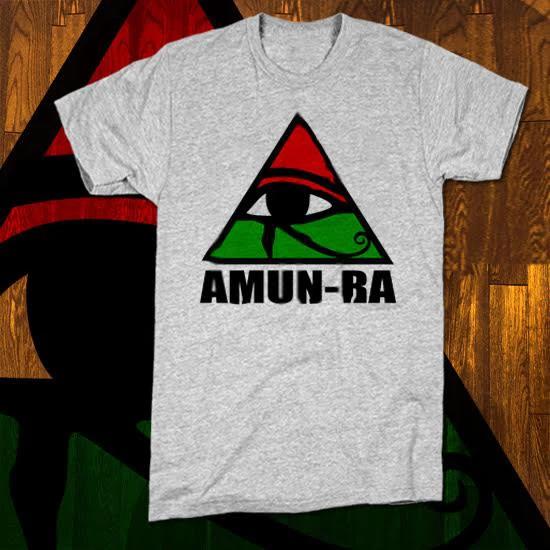 Egyptian T-Shirt Amun Ra Ancient Egypt king Tut Hieroglyphics Kemetic God new L