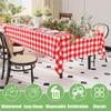 Homaxy Disposable Table Cloth 54x108 In Waterproof Plastic Tablecloth Rectangle Checkered Table Covers for Picnic Birthday Party