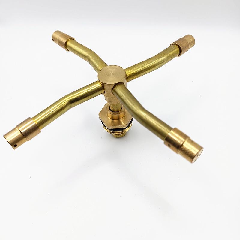 Copper Triple and Quad Pronged 360° Rotating Garden Sprinkler