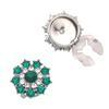 Elegant Multicolor Glass Cufflinks With Alloy Base For Business Meetings And Formal Event