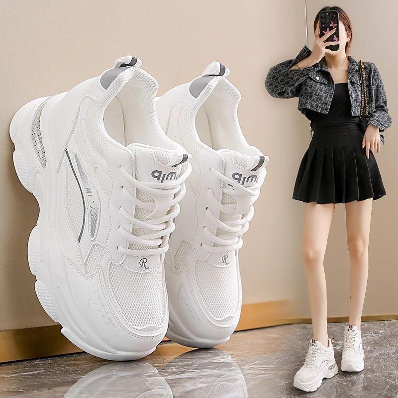 

22 autumn mesh inner height increase dad shoes small breathable platform casual shoes sports shoes hongjie 35