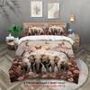 3Pcs Elephant Family Pattern Bedding Set, 1*Duvet Cover+2*Pillowcase, For Single Bed, Teenagers And Adults Bedroom, Home Decor
