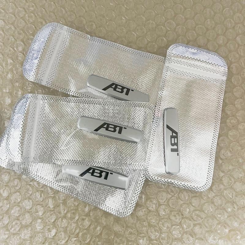 2pcs/lot Badge Car Seat Metal Sticker Car Brand Sticker For ABT Car Sticker Silver
