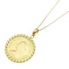 18 Karat Gold Halskette Gold K18 Elizabeth Münze Halskette mit Kette [Sears] sp56-0004