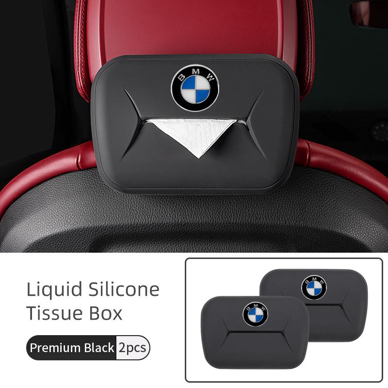 For BMW Hot 2025 For BMW 1/2PCS Silicone Tissue Boxes Car Interior Storage Boxs Accessories E91 E92 E93 E60 F10 F30 E39 E36 E87