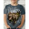 Children's Clothing Boys Tshirt Short Sleeve Child T-Shirt 3D Dinosaur Print Casual Kids Summer Clothes Girls Clothes Tops Tee