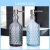 Glass Hand Modern Soap Dispenser 400ml Pump Decorative Embossed Household Design