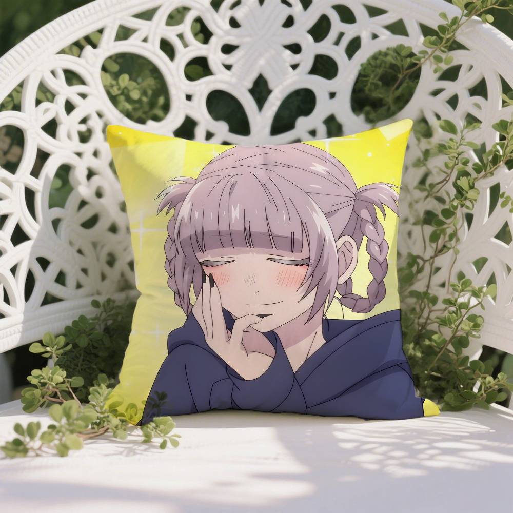 Yofukashi No Uta Anime Nazuna-A Pillow Case Anti-dustmite Pillowcase Invisible Zipper Silky Short Plush Sofa Cushion Cover
