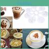 Odolná sada plastových šablon na kávu, 16 kusů, moderní jednoduchý design pro latte art