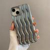 Luxury Silver 3d Water Ripple Plated Electroplated Case For Iphone 14 Pro Max 13 12 11 14 Plus Plating Purple Shockproof Cover