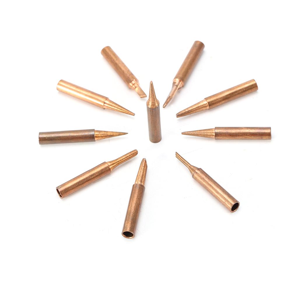 10 buc. vârfuri de lipit din cupru 900MT cu fier gratuit pentru stații de lipit 936, 937, 938, 969, 8586
