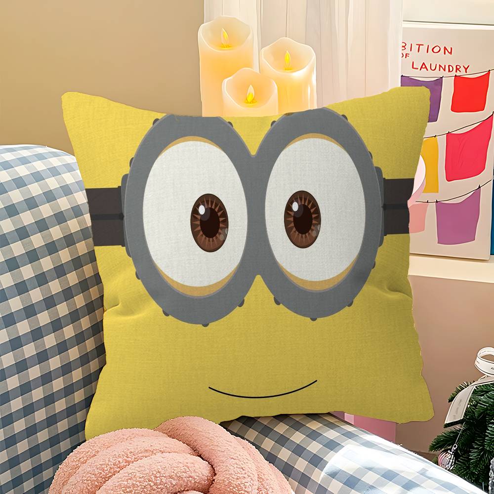 Cartoon-Cute-M-Minions Pillow Cushion Cover Pillowcase Living Room Sofa Home Decor Customized