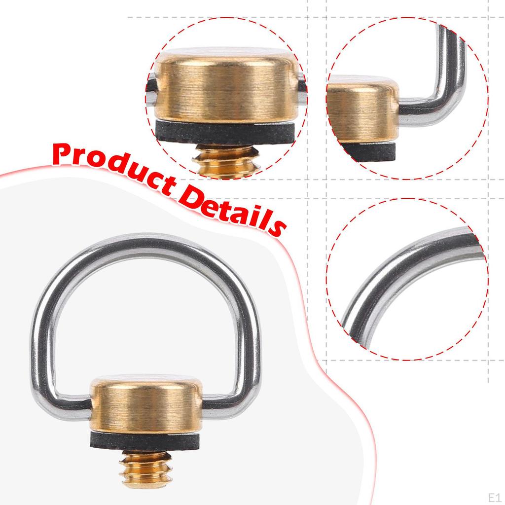 LED Camping Light Hanger D Ring 1/4 Inch Thread Heavy Duty Versatile Lamp Hanging Loop for Outdoor