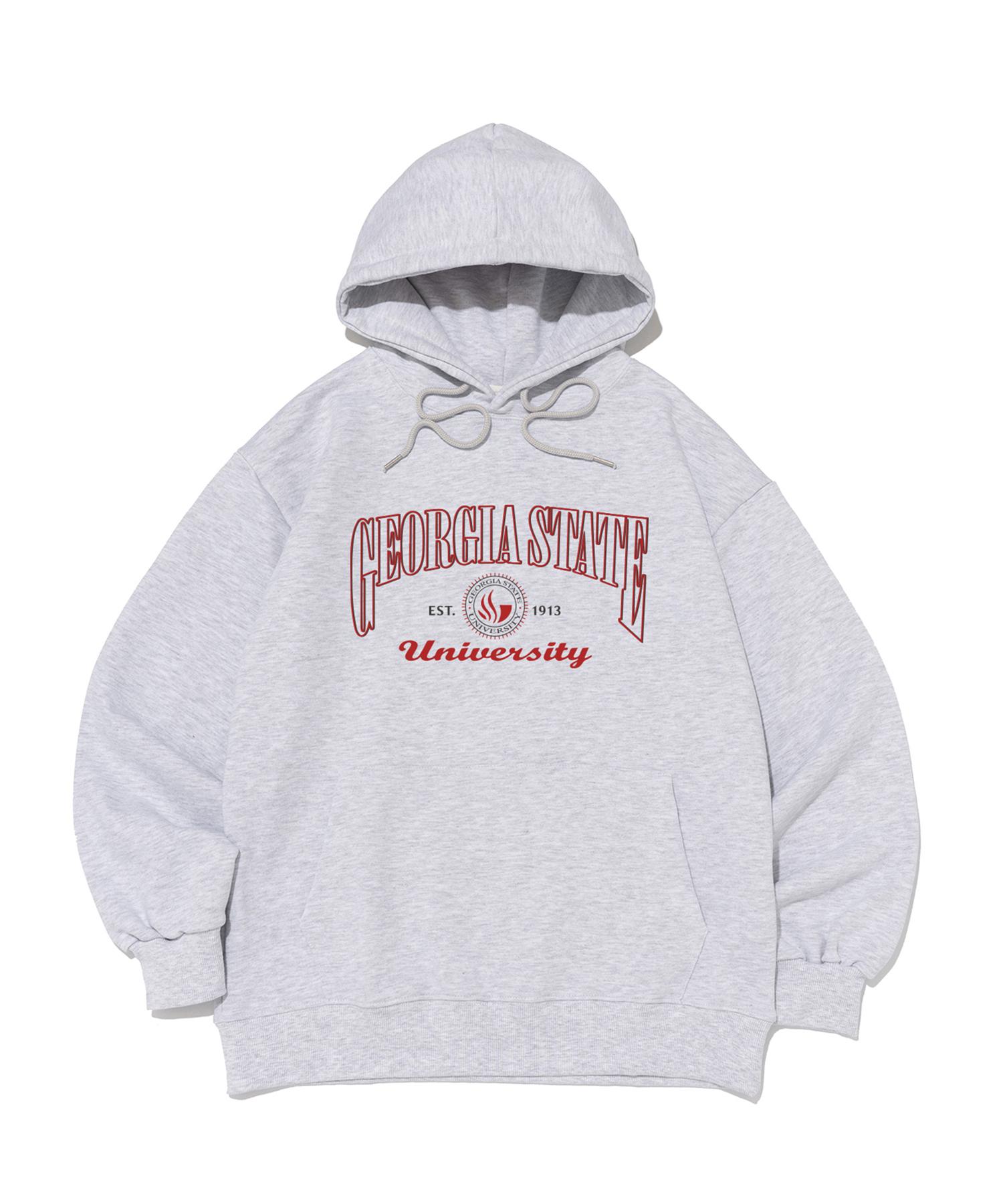 Худи с надписью 613 Seoul 1913 University (Светло-серый) M (No Brushed Fabric)