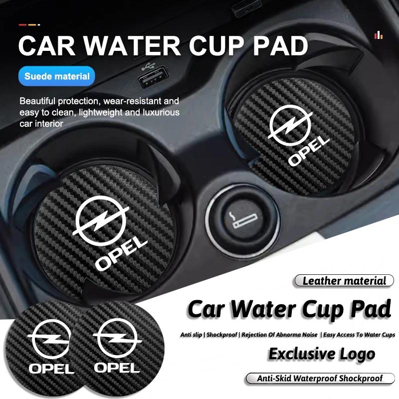 2Pcs Car Waterproof Coaster Non Slip Water Cup Pad Mat For Opel Corsa Astra Insignia Vectra Zafira Meriva Mokka Grandland