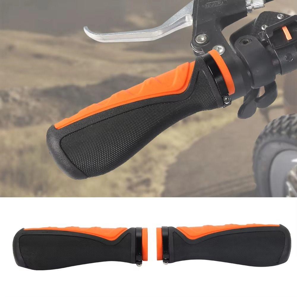 

Soft Rubber Cycling Handle Grips Orange Black Electric Scooter Handlebar Cycling Accessories Orange Black