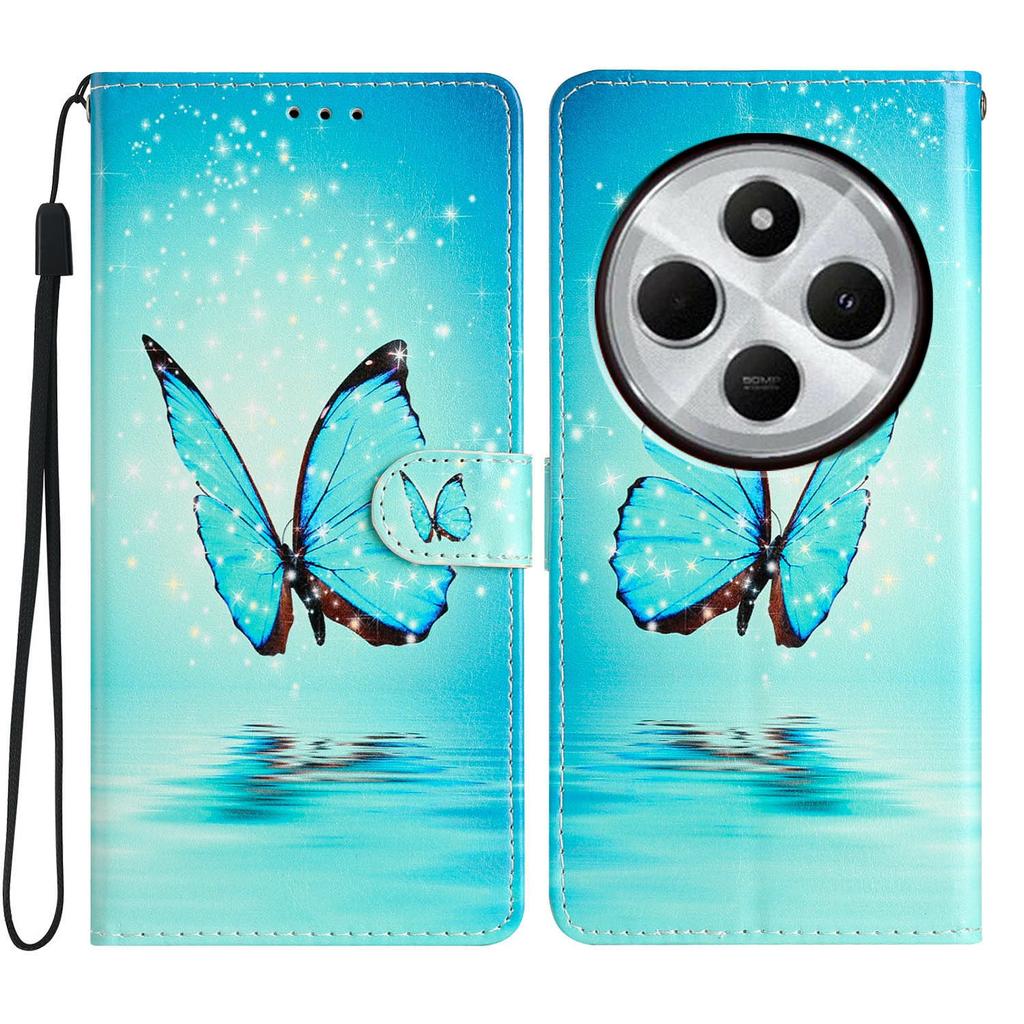 For Xiaomi Poco C75 4G/Redmi 14R 5G/14C 4G Wallet Case PU Leather Pattern Printing Stand Phone Cover with Strap