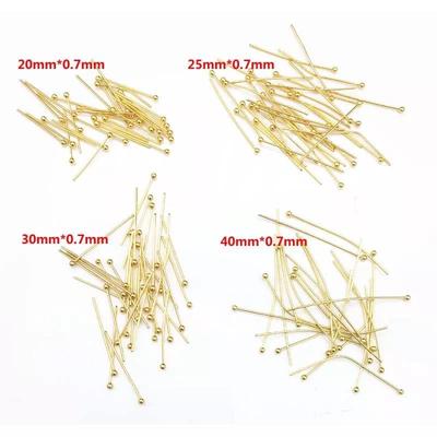 Épingle à tête boule en Acier Inoxydable 304, 0,7 mm d'épaisseur, pour Bijoux DIY et Perlage