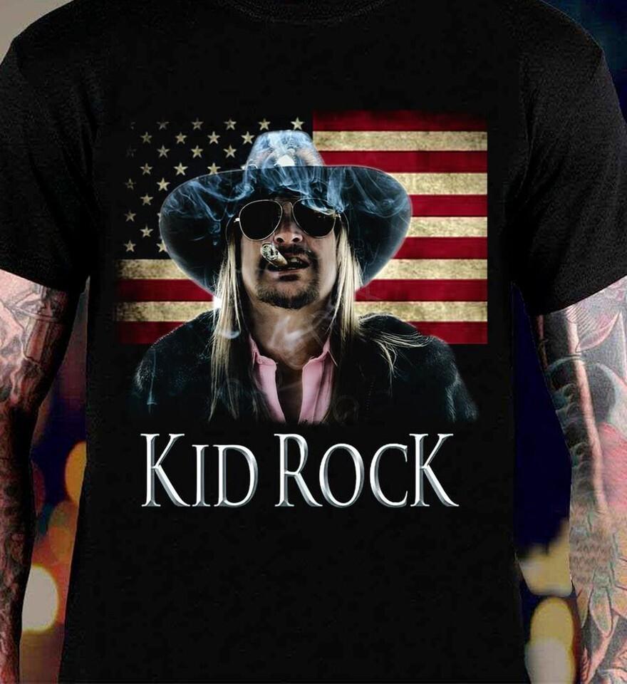

Vintage Kid Rock American Men Tshirt Black Cotton All Sizes s4XL JJ764 Unisex T-Shirt XXXXL