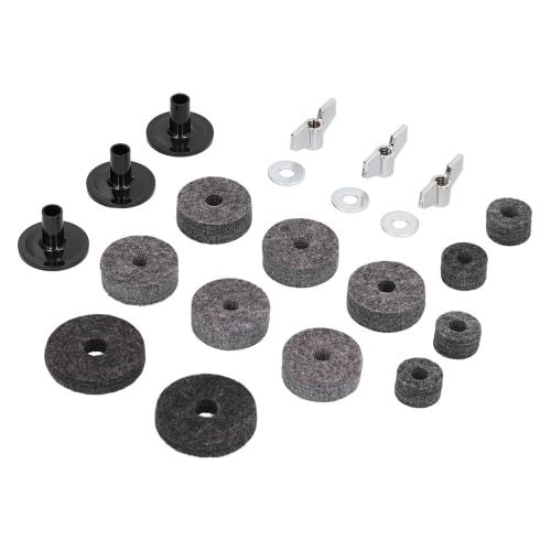 21-Piece Cymbal Felt Set, Clutch Bracket Tube Drum Accessories, Fiber Felt, Specially Designed for Fixing C-Pieces on Drums