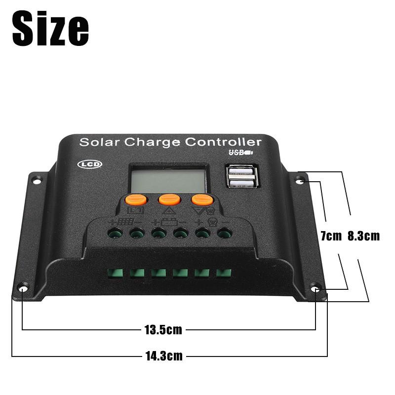 50/60A PWM 2x USB Solar Panel Auto Battery Regulator Charger Charge Controller