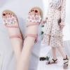 Women Summer Plus Size Female Bohemian Style Sandals Flat Sandals Flowers Sandals Flip Flops