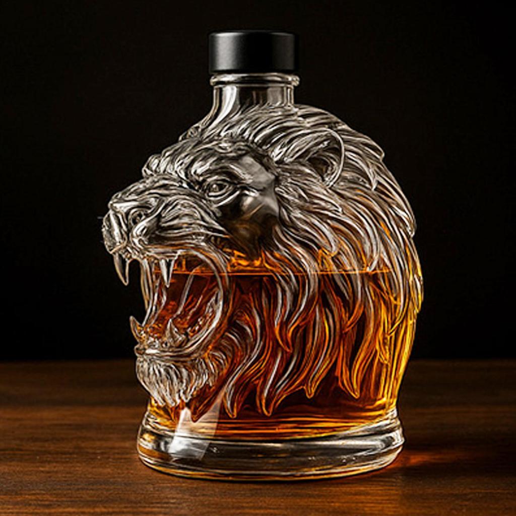 Tequila Decanter Glass Whiskey Wine Decanter Bottle Animal Design Wine Storage Container Kitchen Accessories for Bourbon Brandy